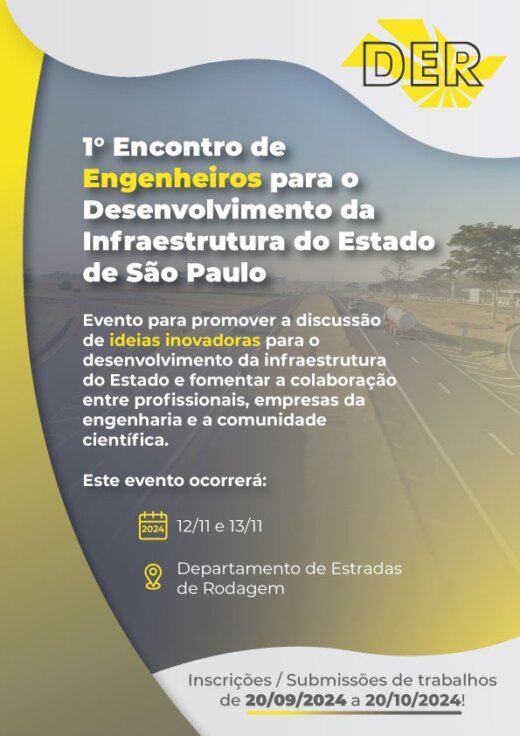 1º Encontro de Engenheiros para o Desenvolvimento da Infraestrutura do Estado de São Paulo