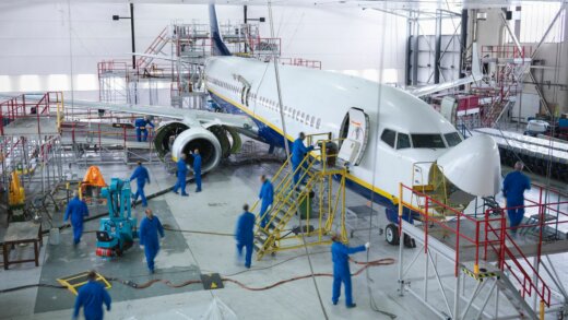 A instalação de um centro de manutenção de aeronaves e componentes